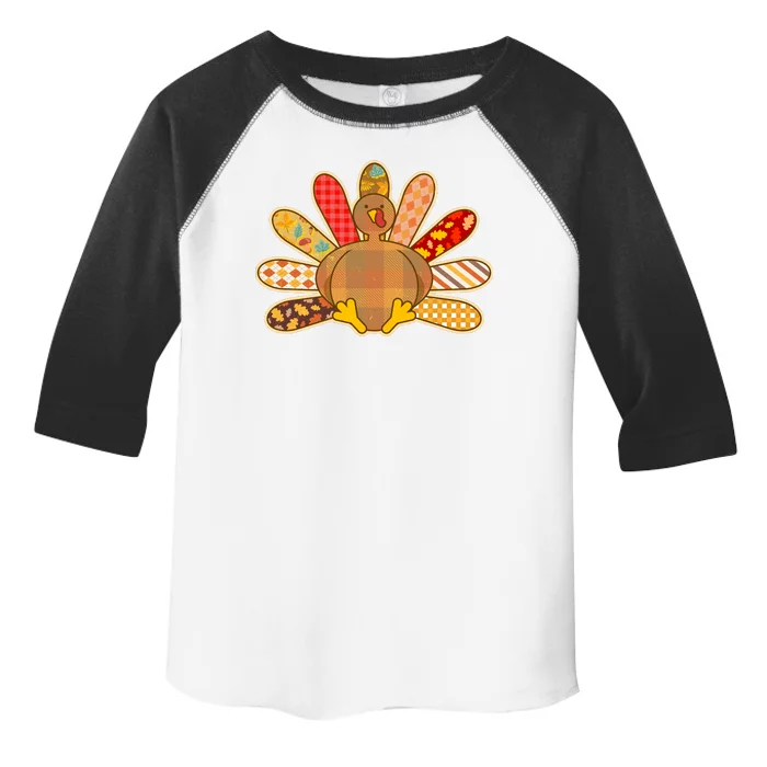 Cute Pattern Thanksgiving Turkey Toddler Fine Jersey T-Shirt