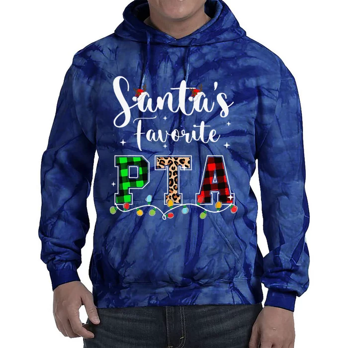 Christmas Physical Therapist Assistant Santas Favorite PTA Tie Dye Hoodie