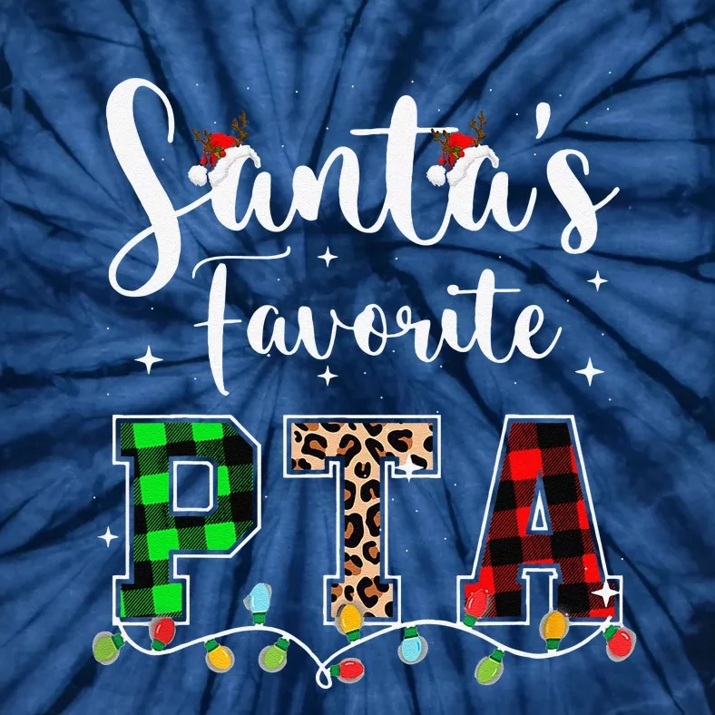 Christmas Physical Therapist Assistant Santas Favorite PTA Tie-Dye T-Shirt