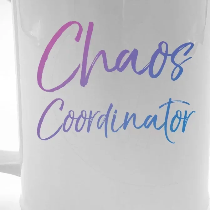 Cute Preschool Teacher Gift Chaos Coordinator Great Gift Front & Back Beer Stein