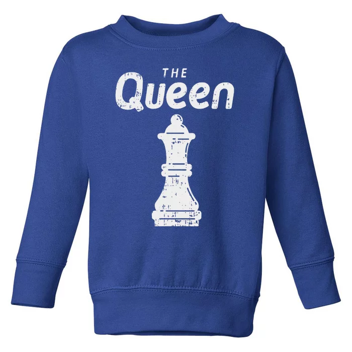 Chess Piece The Queen Halloween Matching Costume Toddler Sweatshirt