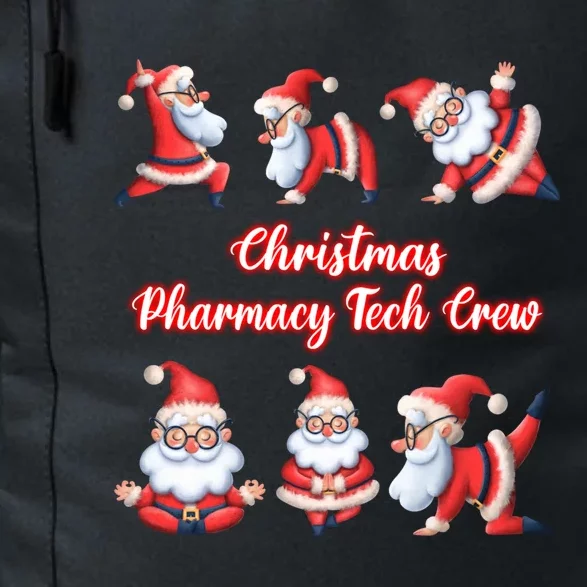 Christmas Pharmacy Tech Crew Funny Funny Santa Claus Yoga Gift Daily Commute Backpack