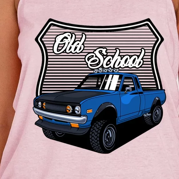 Classic Pickup Truck Off Road Truck Old School Truck Gift Women's Knotted Racerback Tank