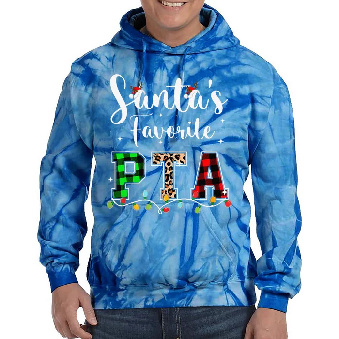 Christmas Physical Therapist Assistant Santas Favorite PTA Tie Dye Hoodie