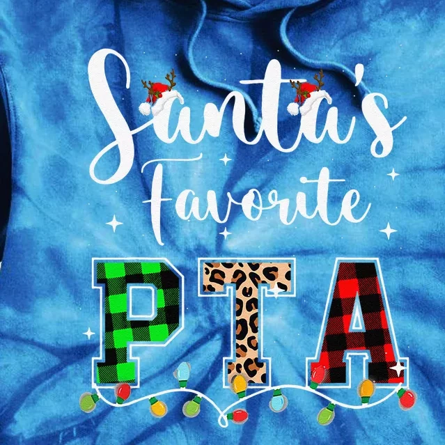 Christmas Physical Therapist Assistant Santas Favorite PTA Tie Dye Hoodie