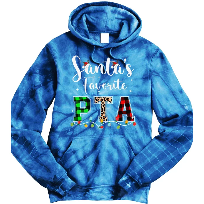 Christmas Physical Therapist Assistant Santas Favorite PTA Tie Dye Hoodie