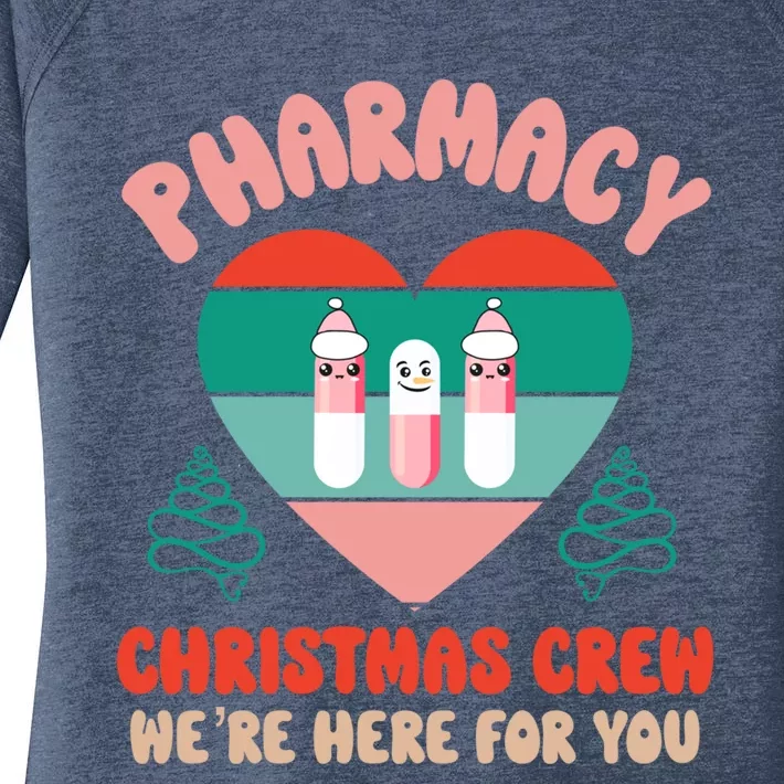 Christmas Pharmacy Technician Meaningful Gift Pharmacy Tech Crew Santa Gift Women's Perfect Tri Tunic Long Sleeve Shirt