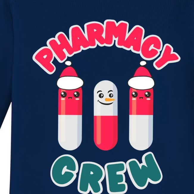 Christmas Pharmacy Technician Cool Gift Pharmacist Crew Tech Gift Baby Long Sleeve Bodysuit