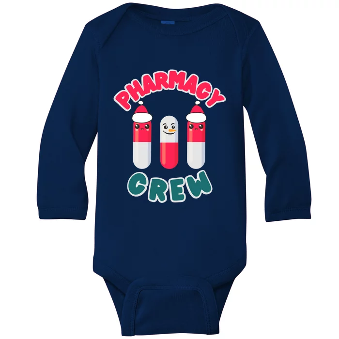 Christmas Pharmacy Technician Cool Gift Pharmacist Crew Tech Gift Baby Long Sleeve Bodysuit