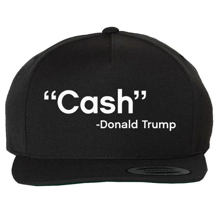 Cash Payment Trump Cash Bail Press Conference Wool Snapback Cap