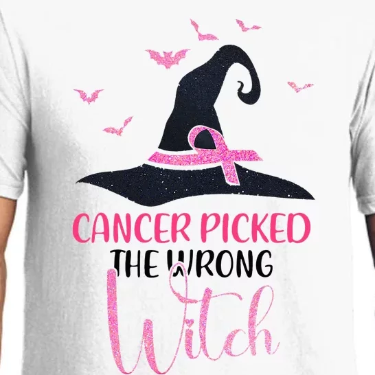 Cancer Picked The Wrong Witch Breast Cancer Awareness Pajama Set