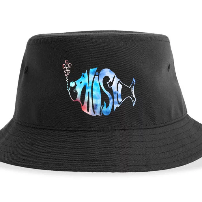 Colorful Phishjam Tiedye For Fisherman Fish Graphic Sustainable Bucket Hat