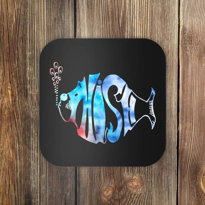 Colorful Phishjam Tiedye For Fisherman Fish Graphic Coaster