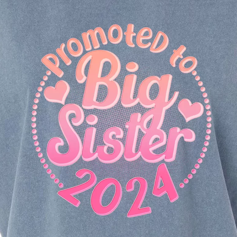 Cute Promoted To Big Sister 2024 Garment-Dyed Women's Muscle Tee