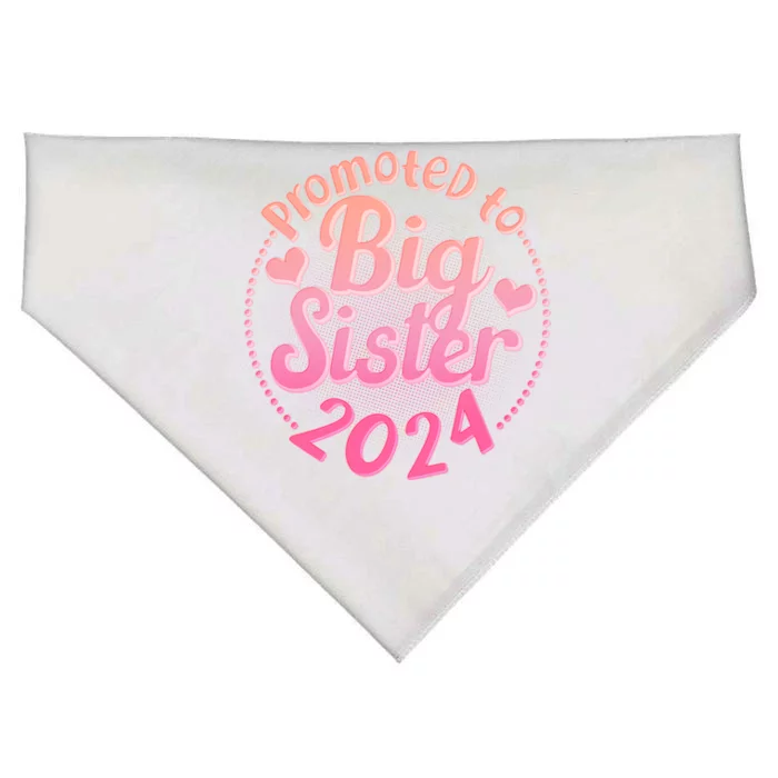 Cute Promoted To Big Sister 2024 USA-Made Doggie Bandana