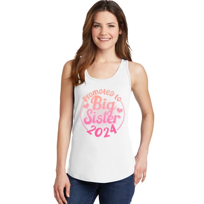 Cute Promoted To Big Sister 2024 Ladies Essential Tank