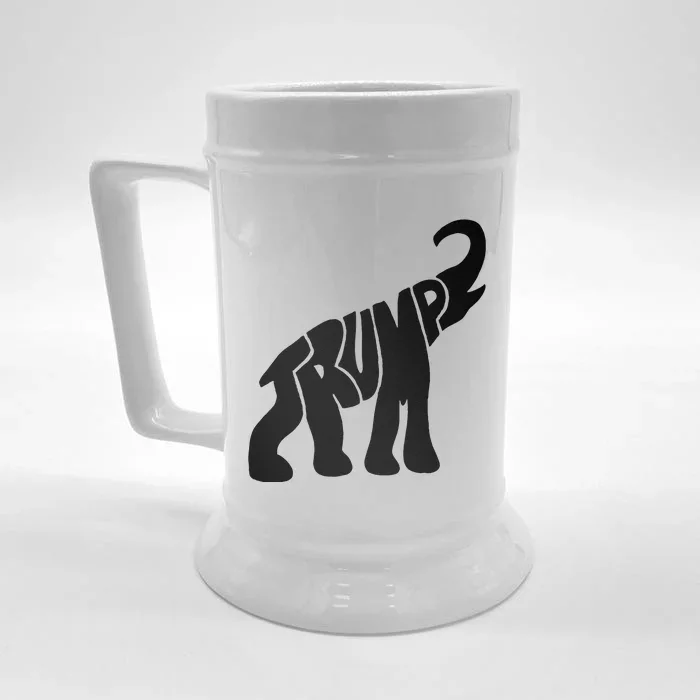 Cute Pro Trump Elephant Gift Front & Back Beer Stein