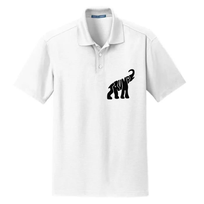 Cute Pro Trump Elephant Gift Dry Zone Grid Performance Polo