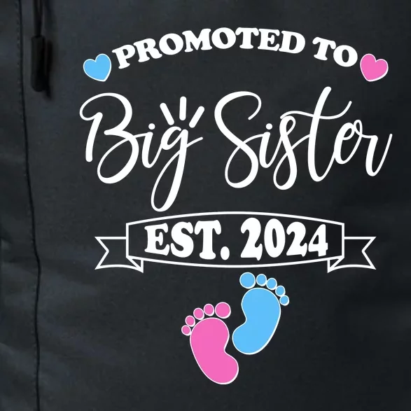 Cute Promoted To Big Sister Est 2024 Daily Commute Backpack