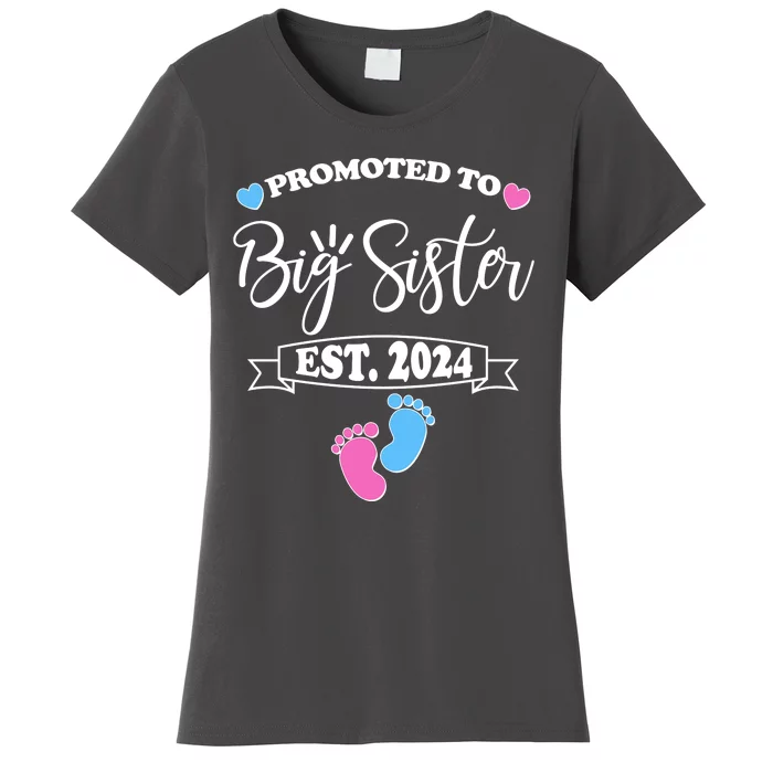 Cute Promoted To Big Sister Est 2024 Women's T-Shirt