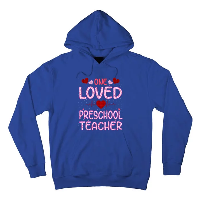 Cute Preschool Teacher Valentines Day Love Preschool Teacher Gift Tall Hoodie