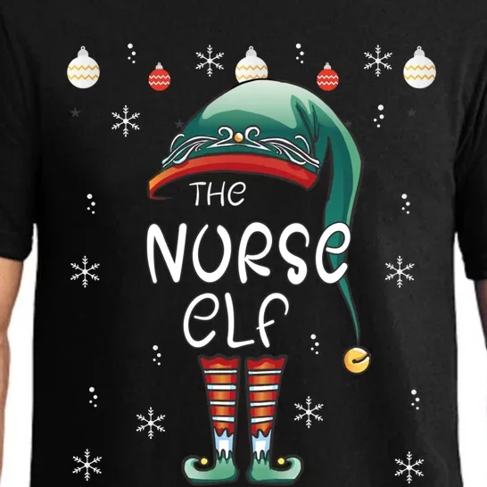 Christmas Pajama The Nurse Elf Gift Pajama Set