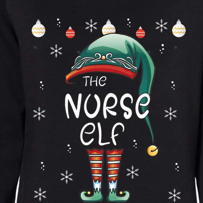 Christmas Pajama The Nurse Elf Gift Womens California Wash Sweatshirt