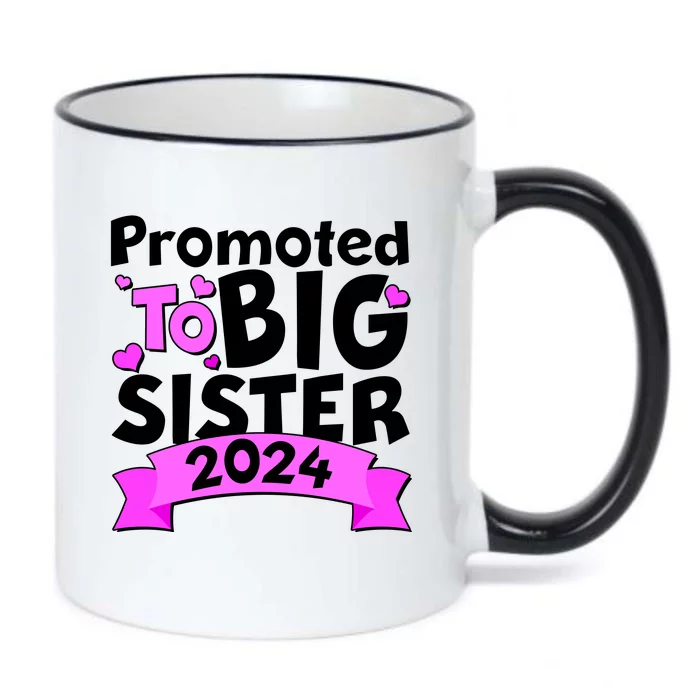 Cute Promoted To Big Sister 2024 Black Color Changing Mug