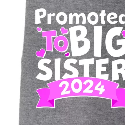 Cute Promoted To Big Sister 2024 Doggie 3-End Fleece Hoodie