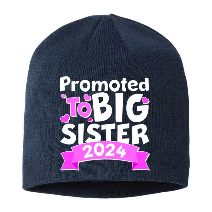 Cute Promoted To Big Sister 2024 8 1/2in Sustainable Knit Beanie