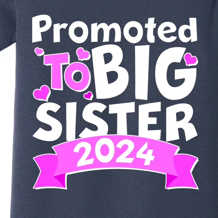 Cute Promoted To Big Sister 2024 Baby Bodysuit