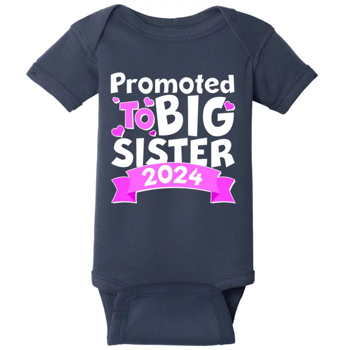 Cute Promoted To Big Sister 2024 Baby Bodysuit