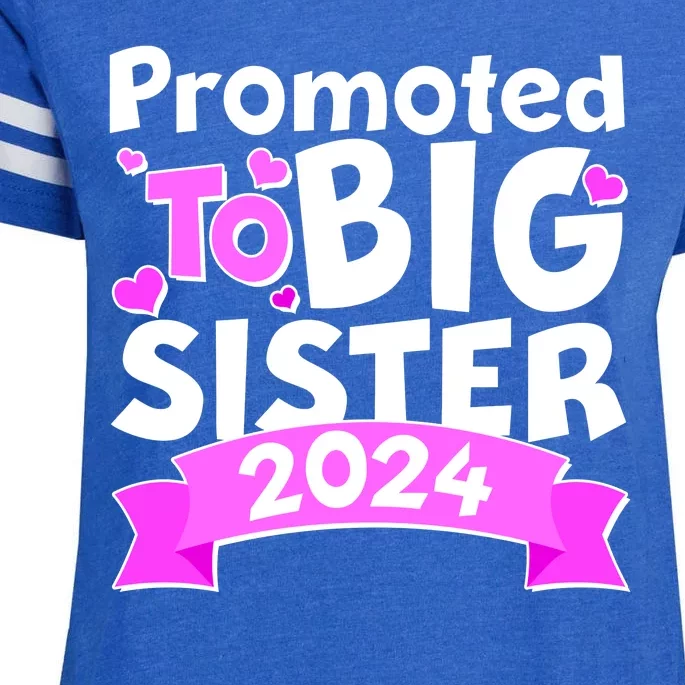 Cute Promoted To Big Sister 2024 Enza Ladies Jersey Football T-Shirt