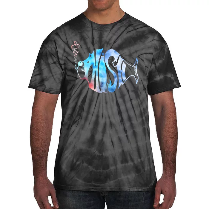 Colorful Phishjam Tiedye For Fisherman Fish Graphic Tie-Dye T-Shirt