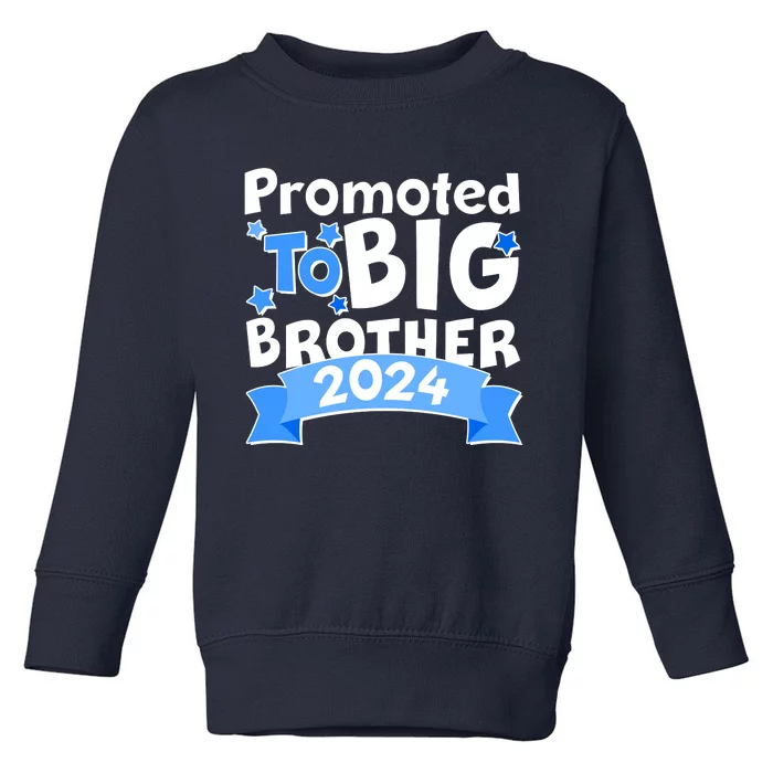 Cute Promoted To Big Brother 2024 Toddler Sweatshirt