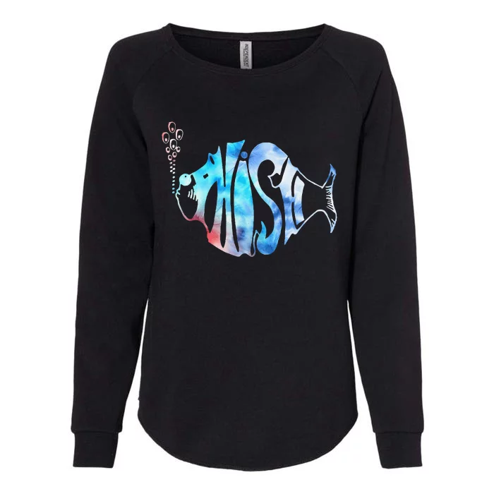 Colorful Phishjam Tiedye For Fisherman Fish Graphic Gift Womens California Wash Sweatshirt