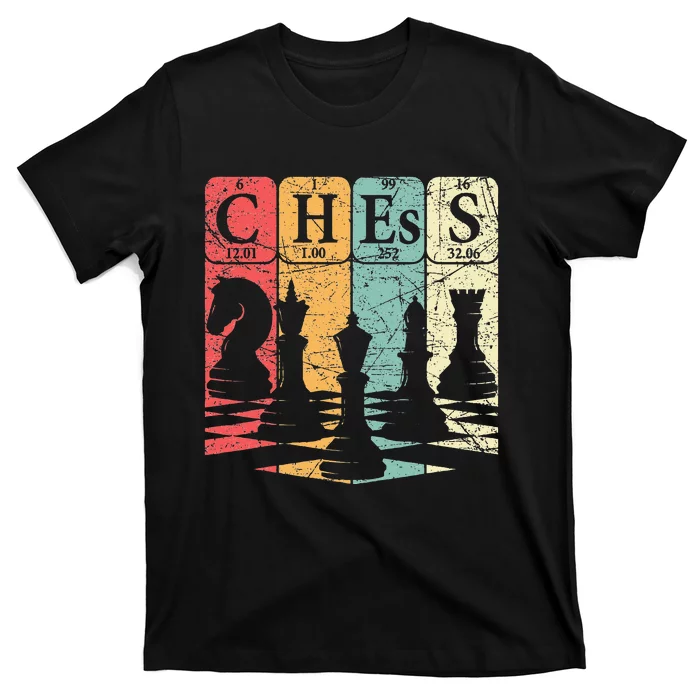 Chess Periodic Table Elements Nerd Chess Player Vintage T-Shirt