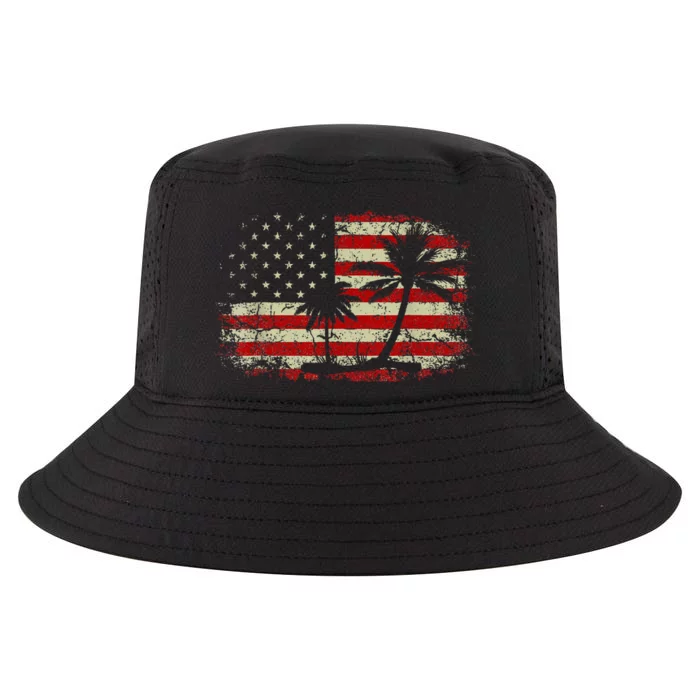 Coconut Palm Tree Comma La Kamala Harris For President 2024 Cool Comfort Performance Bucket Hat