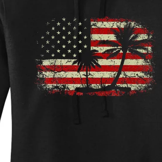 Coconut Palm Tree Comma La Kamala Harris For President 2024 Women's Pullover Hoodie