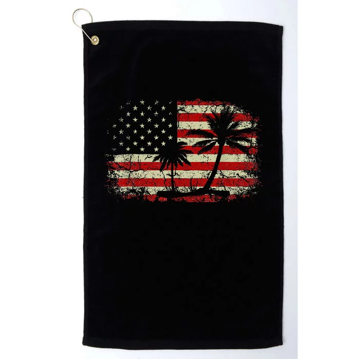 Coconut Palm Tree Comma La Kamala Harris For President 2024 Platinum Collection Golf Towel