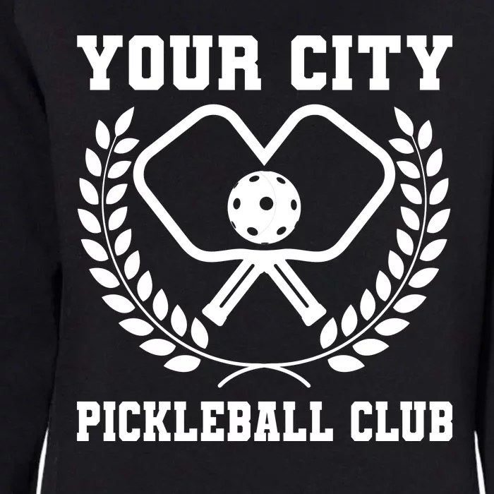 Custom Pickleball Team Personalize City Name Womens California Wash Sweatshirt