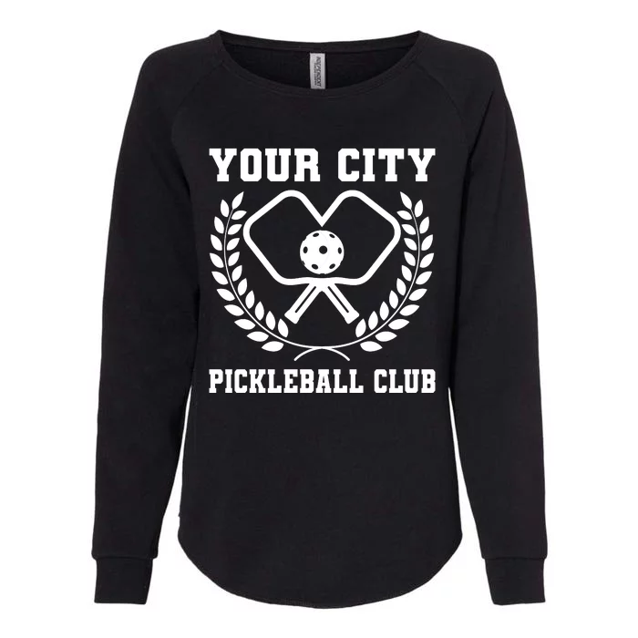 Custom Pickleball Team Personalize City Name Womens California Wash Sweatshirt