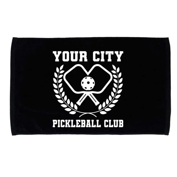 Custom Pickleball Team Personalize City Name Microfiber Hand Towel