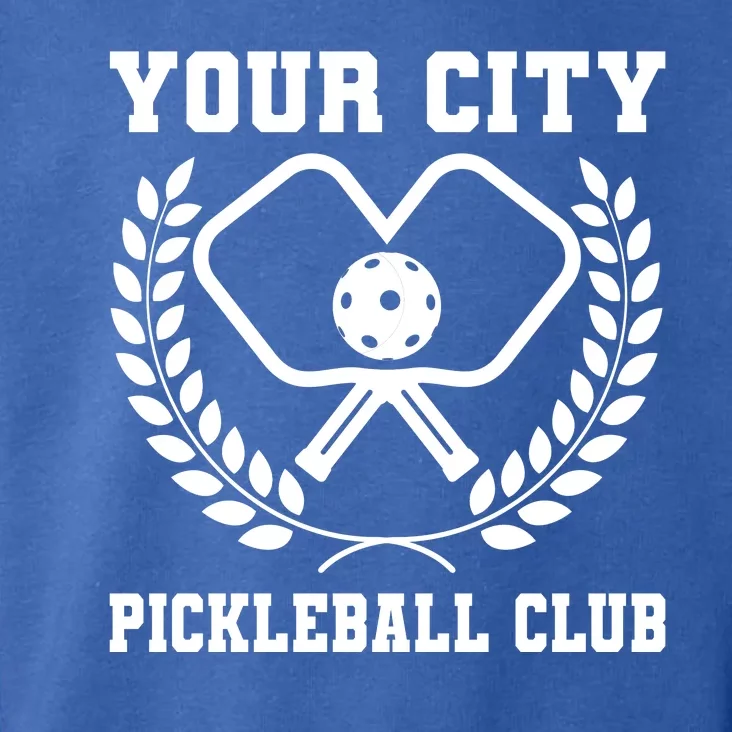 Custom Pickleball Team Personalize City Name Toddler Hoodie