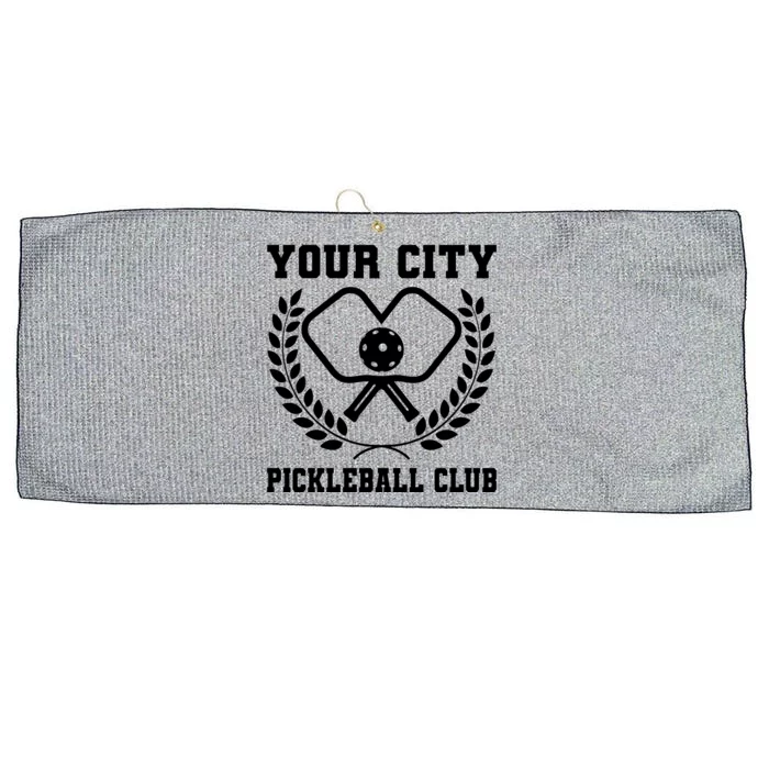 Custom Pickleball Team Personalize City Name Large Microfiber Waffle Golf Towel