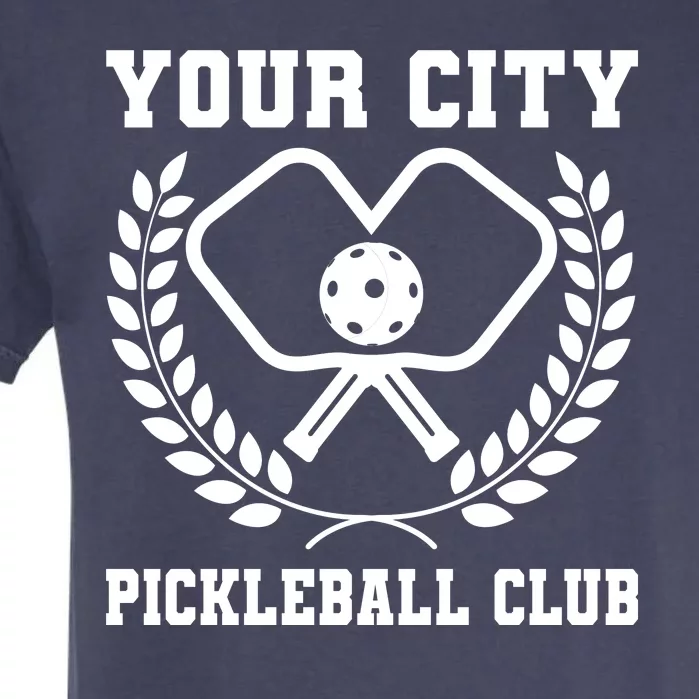 Custom Pickleball Team Personalize City Name Garment-Dyed Heavyweight T-Shirt