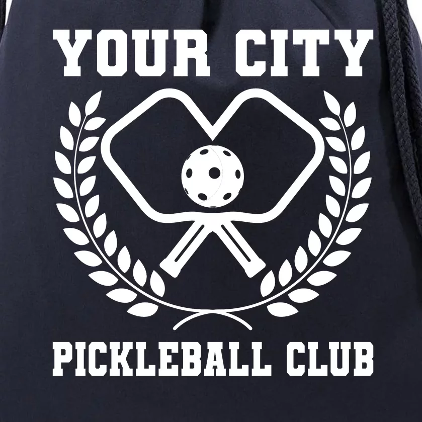 Custom Pickleball Team Personalize City Name Drawstring Bag