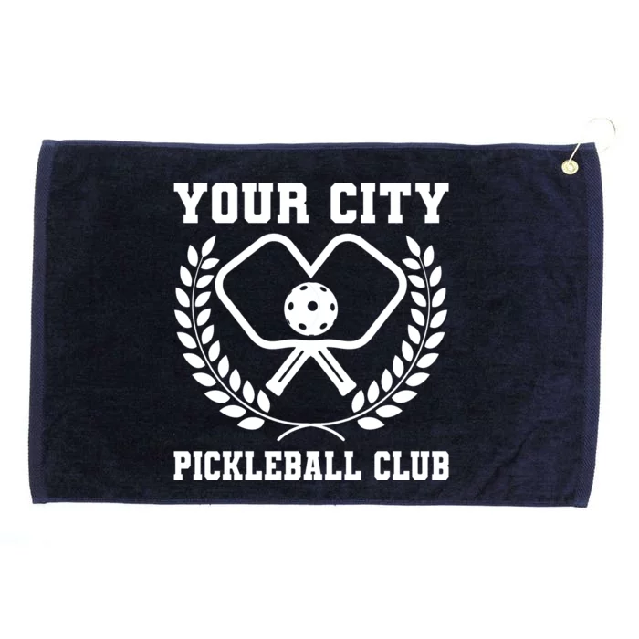 Custom Pickleball Team Personalize City Name Grommeted Golf Towel