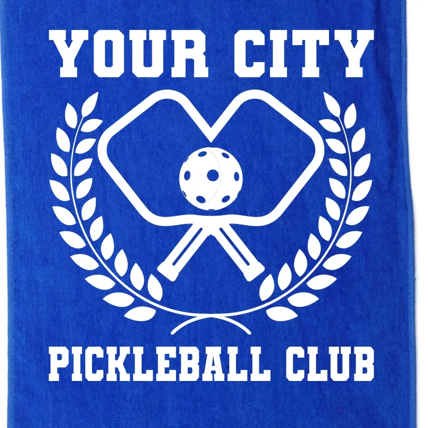 Custom Pickleball Team Personalize City Name Platinum Collection Golf Towel