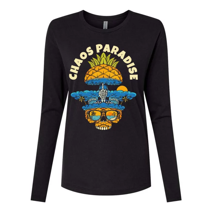 Chaos Paradise The Skull Reserve Womens Cotton Relaxed Long Sleeve T-Shirt